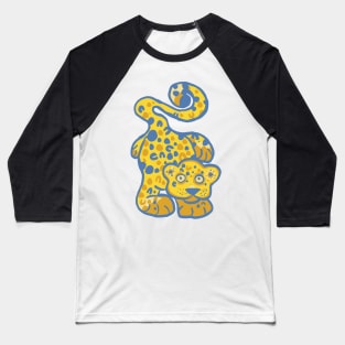 Yellow and blue leopard Baseball T-Shirt